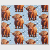 Papier Cadeau Vache bleu (Plat)