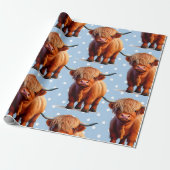 Papier Cadeau Vache bleu (Déroulé)