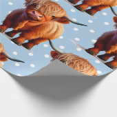 Papier Cadeau Vache bleu (Coin)