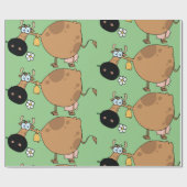 Papier Cadeau Vache Brown caricature (Plat)