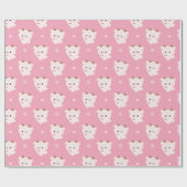 Papier Cadeau Vache d'amour mignonne (Plat)