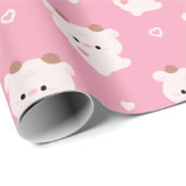 Papier Cadeau Vache d'amour mignonne (Coin rond)