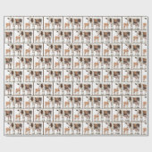 Papier Cadeau Vache d'aquarelle au veau (Plat)