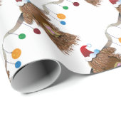 Papier Cadeau Vache de Noël (Coin rond)