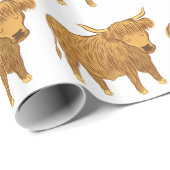 Papier Cadeau vache des montagnes (roucoulement) (Coin rond)