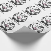 Papier Cadeau Vache drôle à bande dessinée avec le joyeux (Coin)