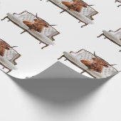 Papier Cadeau Vache écossaise de Highland sur papier d'enveloppe (Coin)