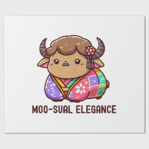 Papier Cadeau Vache en élégance en Highland