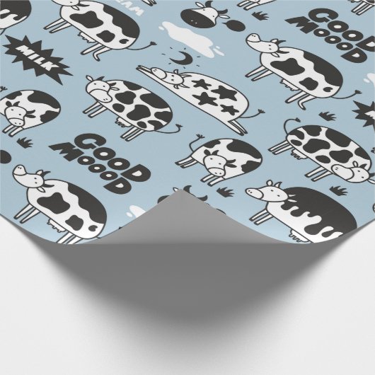 Papier Cadeau Vache et lait (Coin)