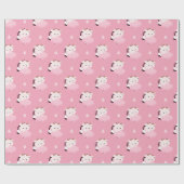 Papier Cadeau Vache fatiguée mignonne (Plat)