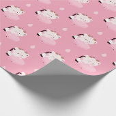 Papier Cadeau Vache fatiguée mignonne (Coin)