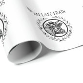 Papier Cadeau Vache laitière française vintage (Coin rond)