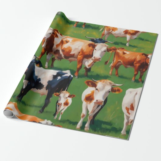 Papier Cadeau Vache mûre (Déroulé)