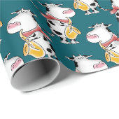 Papier Cadeau Vache Saxophone (Coin rond)