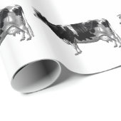 Papier Cadeau Vache vintage (Coin rond)