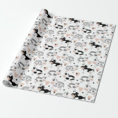 Papier Cadeau Vaches caricaturales mignonnes (Déroulé)