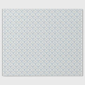 Papier Cadeau Vaches Coquette Bleues, Trellis, Preppy (Plat)