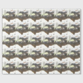Papier Cadeau Vaches sur le ranch (Plat)