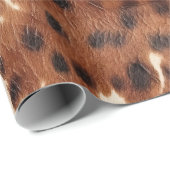 Papier Cadeau Vachette à crème Brown de Western Farm (Coin rond)