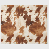 Papier Cadeau Vachette à crème Brown occidentale (Plat)