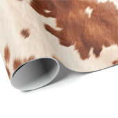 Papier Cadeau Vachette blanche Brown (Coin rond)