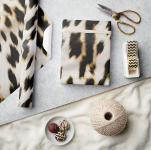 Papier Cadeau Vachette blanche noire