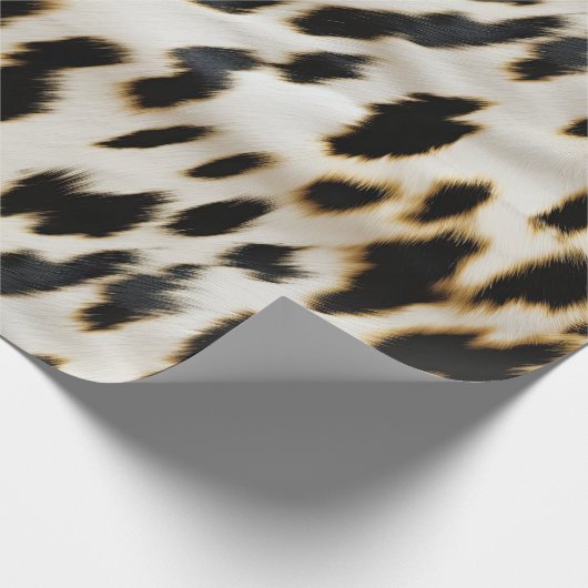 Papier Cadeau Vachette blanche noire (Coin)