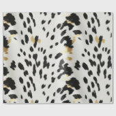 Papier Cadeau Vachette blanche noire (Plat)