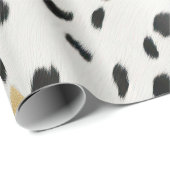 Papier Cadeau Vachette blanche noire (Coin rond)