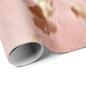 Papier Cadeau Vachette de vache à lait rose sud-ouest (Coin rond)