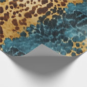 Papier Cadeau Vachette d'or bleu occidental (Coin)