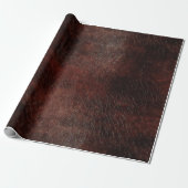 Papier Cadeau Vachette en cuir Brown Faux Sud-Ouest (Déroulé)