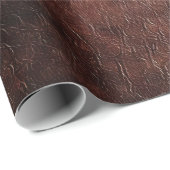 Papier Cadeau Vachette en cuir Brown Faux Sud-Ouest (Coin rond)