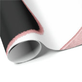 Papier Cadeau Vague Abstraite rose Gold Rose Glam moderne tendan (Coin rond)