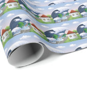 Papier Cadeau Vague du tsunami (Coin rond)