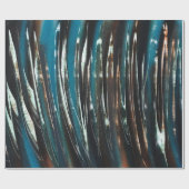Papier Cadeau Vague en bleu foncé (Plat)