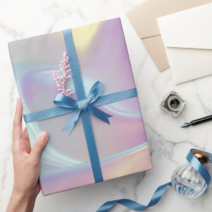 Papier Cadeau Vague iridescente holographique