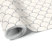 Papier Cadeau Vague japonaise Seigaiha (Coin rond)