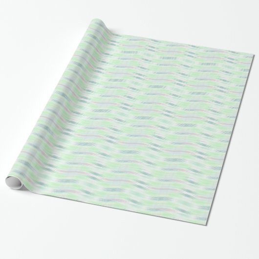Papier Cadeau Vague mentholée (Déroulé)