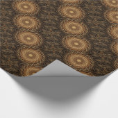 Papier Cadeau Vague noire Brown Vague kaléidoscope Art (Coin)