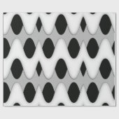 Papier Cadeau Vague noire et blanche (Plat)
