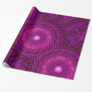 Papier Cadeau Vague noire rose Kaleidoscope Art