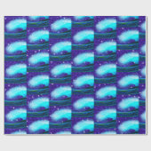 Papier Cadeau Vague océanique (Plat)