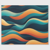 PAPIER CADEAU VAGUES ABSTRAITES (Plat)