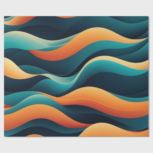 PAPIER CADEAU VAGUES ABSTRAITES (Plat)