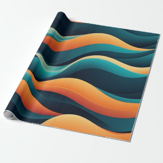 PAPIER CADEAU VAGUES ABSTRAITES