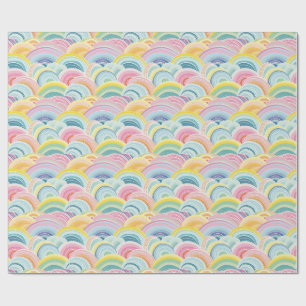Papier Cadeau Vagues Abstraites colorées