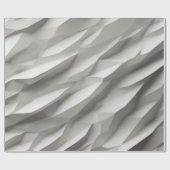 Papier Cadeau Vagues Abstraites dans les tons blancs (Plat)