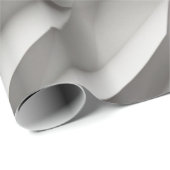 Papier Cadeau Vagues Abstraites dans les tons blancs (Coin rond)