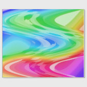 Papier Cadeau Vagues Arc-en-ciel (Plat)